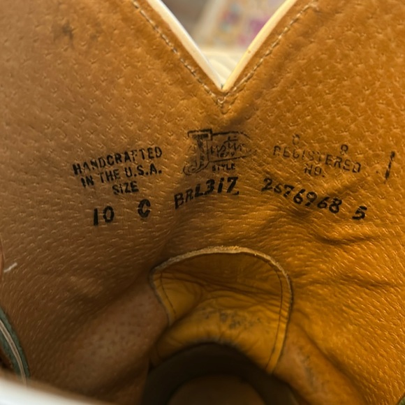 Justin Women's Bent Rail Kennedy Western Boots Size 10C Turquoise Green & Brown - Picture 4 of 15